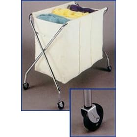 <b>Whitney Design 3418 Chrome Deluxe Triple-Compartment Laundry Sorter</b>
