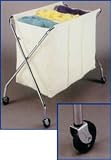 Whitney Design 3418 Chrome Deluxe Triple-Compartment Laundry Sorter