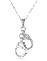 14k Gold Diamond Handcuffs Pendant (3/8 cttw, I-J Color, I2-I3 Clarity)