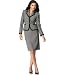 Apparel : Tahari Plus Size Contrast-Trim Two-Button Skirt Suit