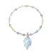 Multi-Colored Genuine Swarovski Elements Stretch Bracelet w/ Genuine Swarovski Elements Drop