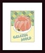 Art Poster Wood Framed Print - Gelatin Mold - Artist: Megan Meagher- Poster Size: 13 X 9