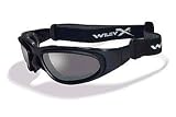 Wiley X Sg1 Motorcycle Riding Goggles - Smoke/clear Lenses/gloss Black Frame Image