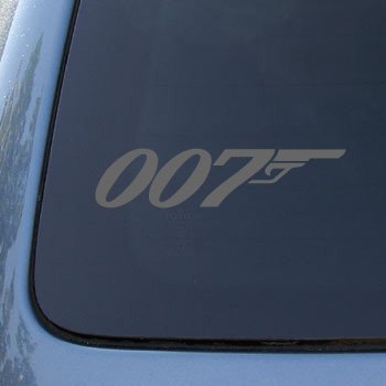 007 - JAMES BOND - Vinyl Car Decal Sticker #1763 | Vinyl Color: Silver