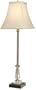 Dale Tiffany GB60764 Aries Buffet Lamp, Brushed Nickel and Fabric Shade