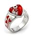 Jewelry : Red Millefiori Heart Ring