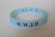 WWJD Blue Glow in the Dark (glows green) Wristband / Bracelet