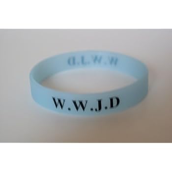 Set A Shopping Price Drop Alert For WWJD Blue Glow in the Dark (glows green) Wristband / Bracelet