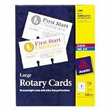 Avery Laser Rotary Cards, 2 1/6in. x 4in., Box Of 400 Cards