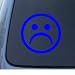 FROWN - Unhappy Face - Car, Truck, Notebook, Vinyl Decal Sticker #1015 | Vinyl Color:...