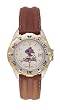 Columbus Blue Jackets All Star Ladies Black Leather Strap Watch
