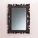 Decorative Wood Wall Mirror with Ornate Leaf Motif Carving - Aspen Country Store