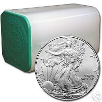 Roll of 20 Uncirculated 1 Oz Silver American Eagle Coins