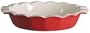 Innova Stoneware 9-1/2-Inch Pie Plate, Red