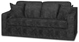 Fairview Ebony faux suede Ali Sofa