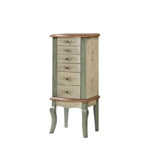 Powell English Garden Hand-Painted Jewelry Armoire