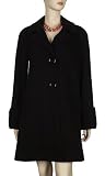 Marvin Richards Womens Black Wool Twill Coat 4