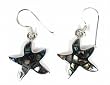 Lab Created Opal Earrings Sterling Silver .925 Star