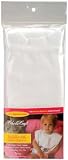 Velour Pullover Toddler Bib With Velcro Shoulder Closure-White