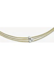 2mm X DIA 0.09 Multi Line Omega Necklace 18"