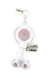 ChicBuds Swarovski Crystal Retractable Earbuds - Pink on White Image