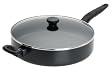 Mirro Get A Grip 12-Inch Jumbo Cooker (Deep Saute) with Glass Lid, Black