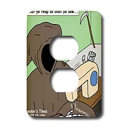 Cover image : Londons Times Religion Heaven Hell Cartoons - What Ye Reap So Shall Ye Sew - Light Switch Covers - 2 plug outlet cover