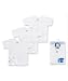 Gerber Brand 3 Pack White Short Sleeve Side Snap Shirt, 0-3 Months