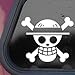 One Piece Luffy Flag White Sticker Decal Pirate Cartoon Anime White Sticker Decal