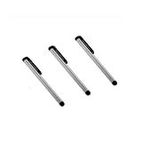 3 Pack of Universal Silver Stylus Pens with Clip for Apple iPhone 4GB 8GB / iPhone 3G 8GB 16GB / iPod Touch 8GB 16GB 32GB / All Touch Screen Phones