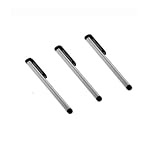 3 Pack of Universal Silver Stylus Pens with Clip for Apple iPhone 4GB 8GB / iPhone 3G 8GB 16GB / iPod Touch 8GB 16GB 32GB / All Touch Screen Phones