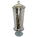 MERCURY APOTHECARY JAR - MERCURY GLASS FOOTED APOTHECARY JAR