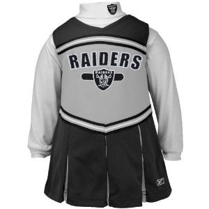 Oakland Raiders 2pc Infant Baby Cheer Dress 24 Months New