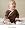 Baby Soy Chocolate/Tea Trim Kimono Onepiece, 12-18M
