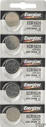 Energizer CR1620 Lithium Battery: Card of 5