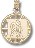 Duke Blue Devils Solid 10K Gold Iron Duke Pierced Basketball Pendant