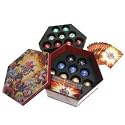 Red Bakutin Collector's Tin Filled with 18 Bakugan, B2 Bakupearl, Bakugan Series 1 and /Or Heavy Metal Bakugan Random Marbles with 36 Cards!