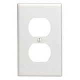 Leviton M02-88003-WMP 10 pack 1 Gang Wallplates, Duplex Receptacle, White