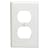 Leviton M02-88003-WMP 10 pack 1 Gang Wallplates, Duplex Receptacle, White
