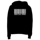American Samoa Barcode Pays Sweat à capuche Femme (Noir, tailles X-Small - XXX-Large)