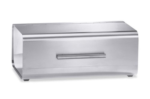 Zack 20278 RIALTO bread bin 14.18 x 5.91 x 8.27 inch Stainless Steel