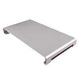 GVDV iMac/モニター スタンド /机上棚　机上台 / USB ハブ付き/ iMac、Apple Display用　キーボード iPad 小物 収納/ 耐荷重 10kg (シルバー)