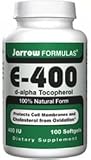 E-400 (d-alpha Tocopherol) ( 100 Softgels 400 IU ) ( Protects Cell Membranes & Cholesterol from Oxidation ) Jarrow Formulas