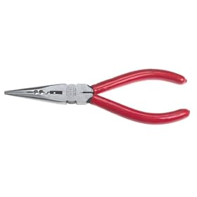 GB GS-385 6-1 2-Inch Long Nose Electrical Plier With Cutter And Crimper by GB