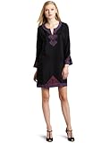 WHAT GOES AROUND COMES AROUND Women's Margot Embroidered Dress, Black, X-Small WHAT GOES AROUND COMES AROUND Women's Margot Embroidered Dress, Black, X-Small