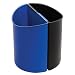 Safco Desk-Side Recycling Receptacle, 6 gal, Black and Blue - SAF9927BB