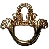 Brass Finger Pull with Keyhole