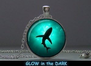 Glowing Pendant Shark, Pendant Glow in the Dark, Glowing Jewelry, Glowing Necklace, Glowing Photo ...
