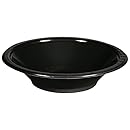 Creative Converting 28134051 20 Count Touch of Color Plastic Bowl, 12 oz, Black Velvet