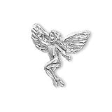 14k White Gold Dancing Angel Lapel Pin